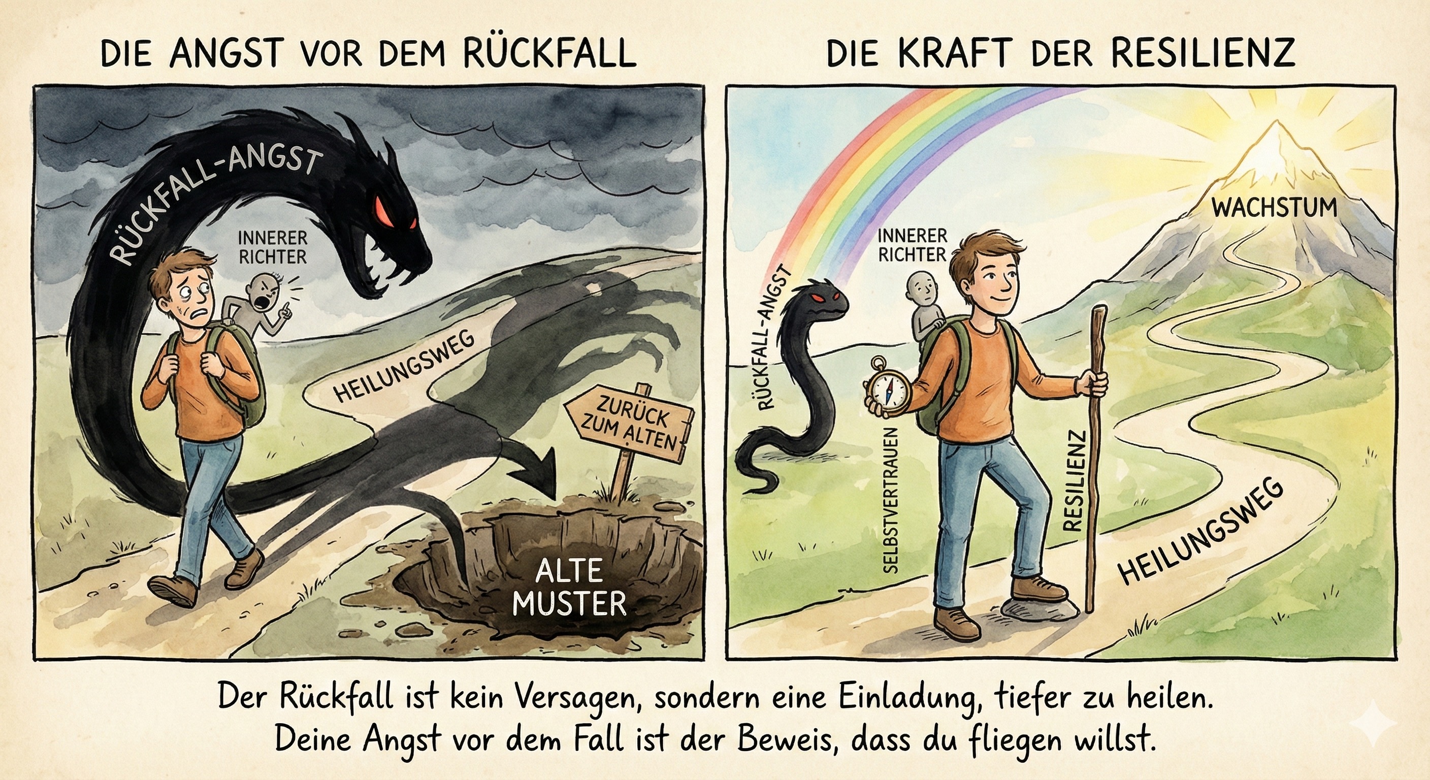 Die Angst vor dem Rückfall